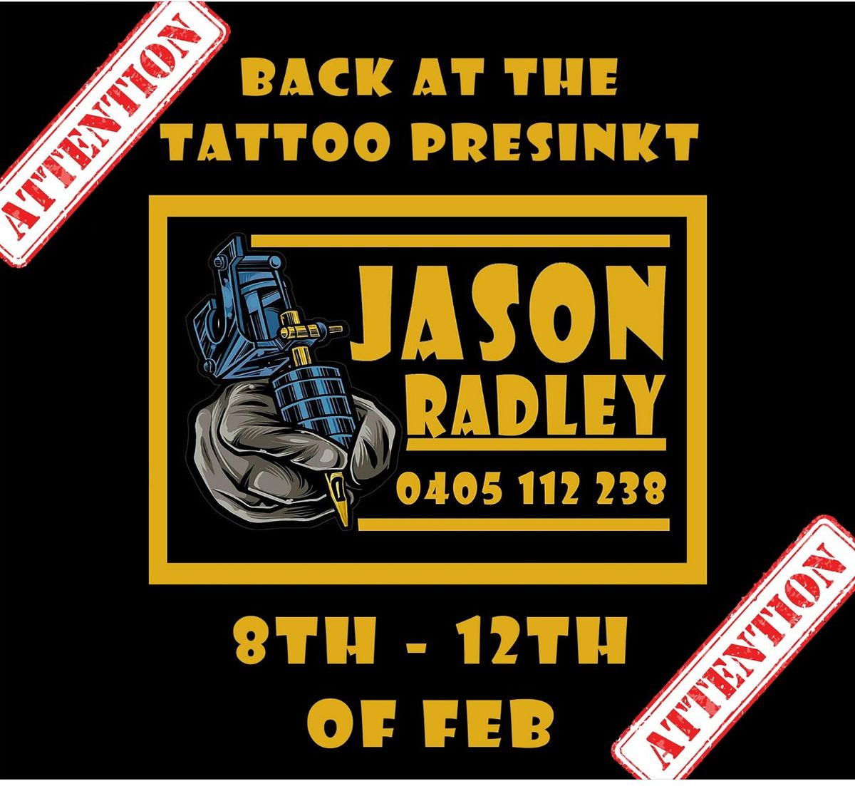 Ok Riverland I am coming back to do another guest spot with Logan at Tattoo Presinkt