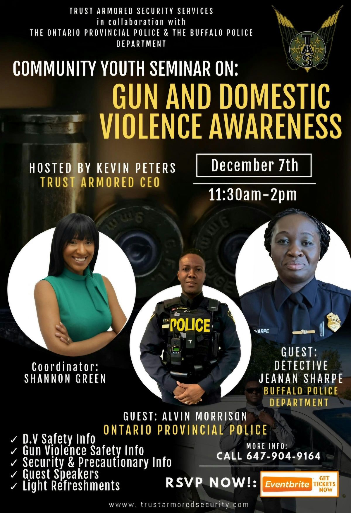 COMMUNITY SEMINAR - GUN AND DOMESTIC VIOLENCE AWARENESS