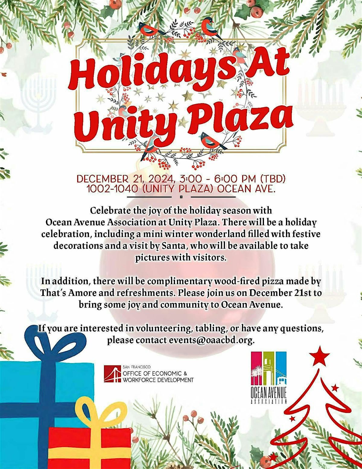 Holiday Celebration at Unity Plaza