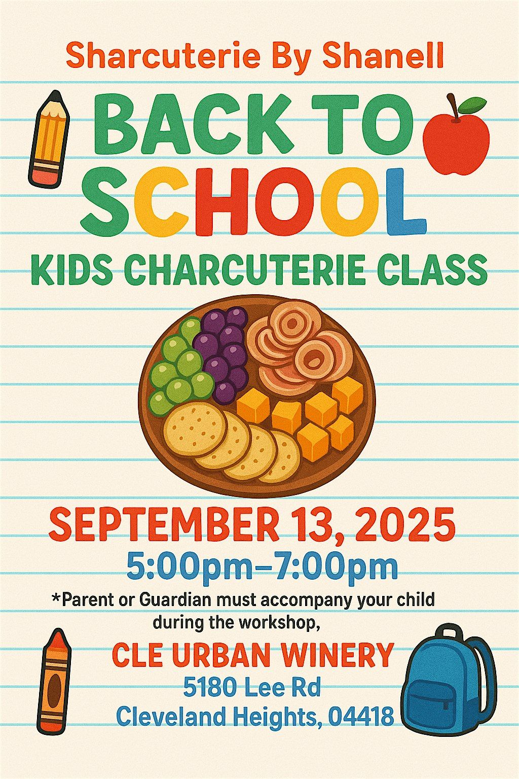 Back-to-school Kids Charcuterie Workshop