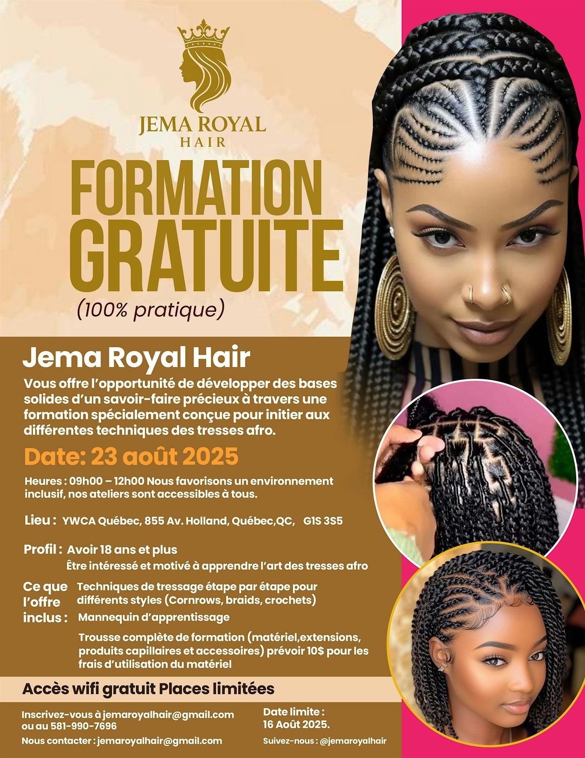 Formation pratique aux techniques des tresses afro
