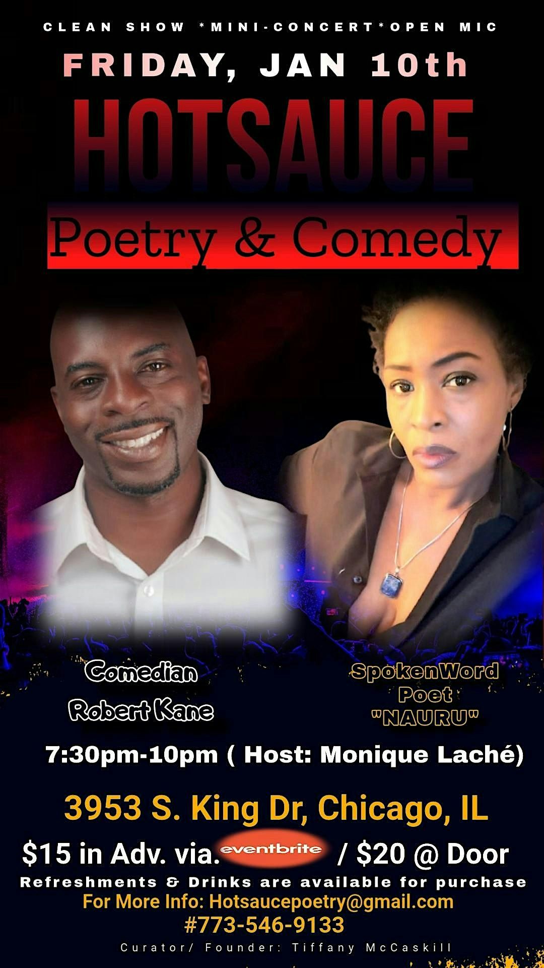 HOT SAUCE POETRY & COMEDY SHOW ( Clean Concert & Open Mic)