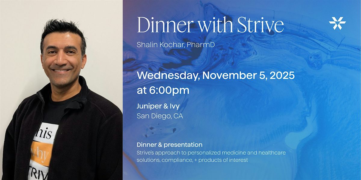 Strive Ph*rm*cy Hosts Shalin Kochar, PharmD