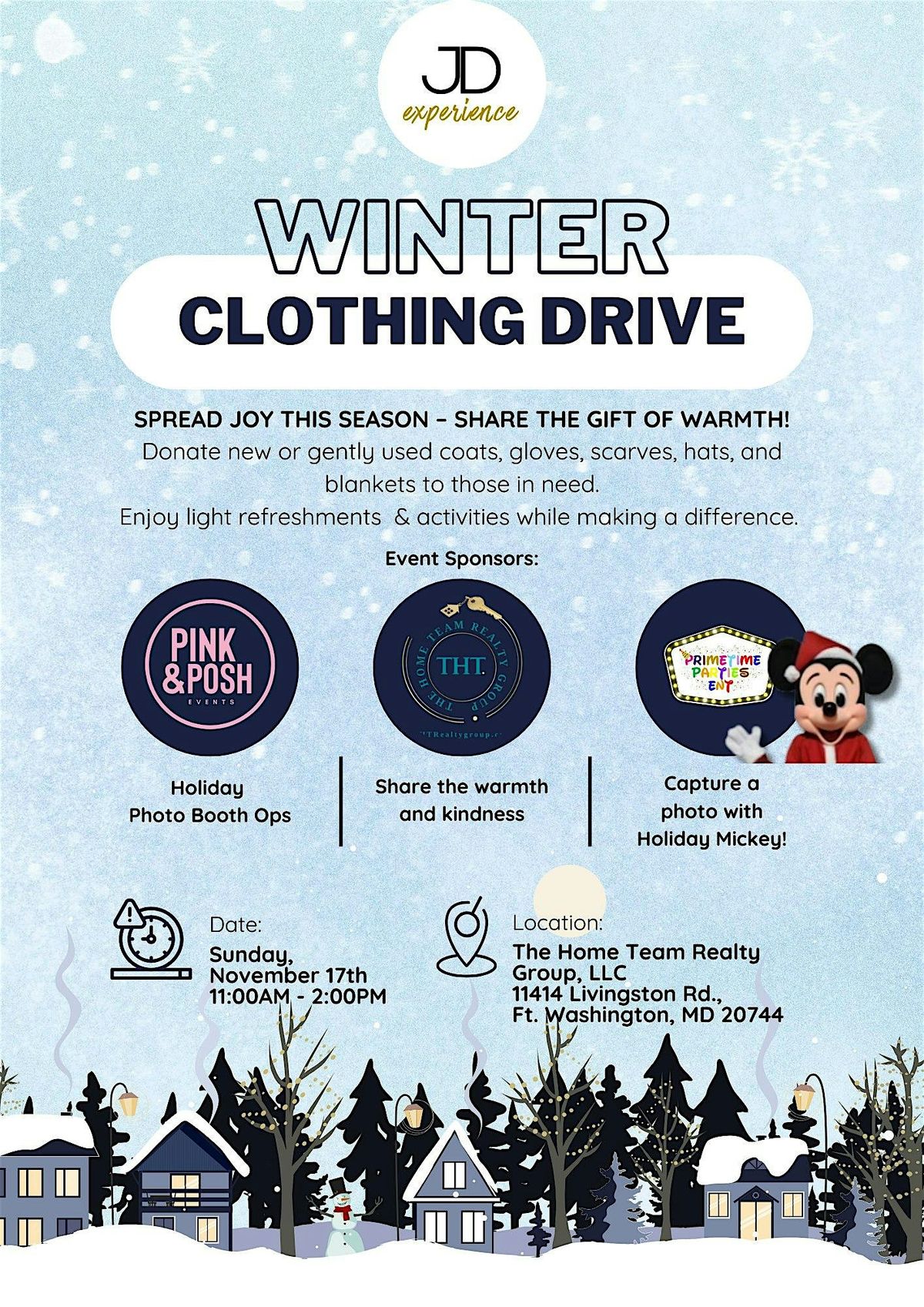 The JD Experience's 3rd Annual Winter Clothing Drive