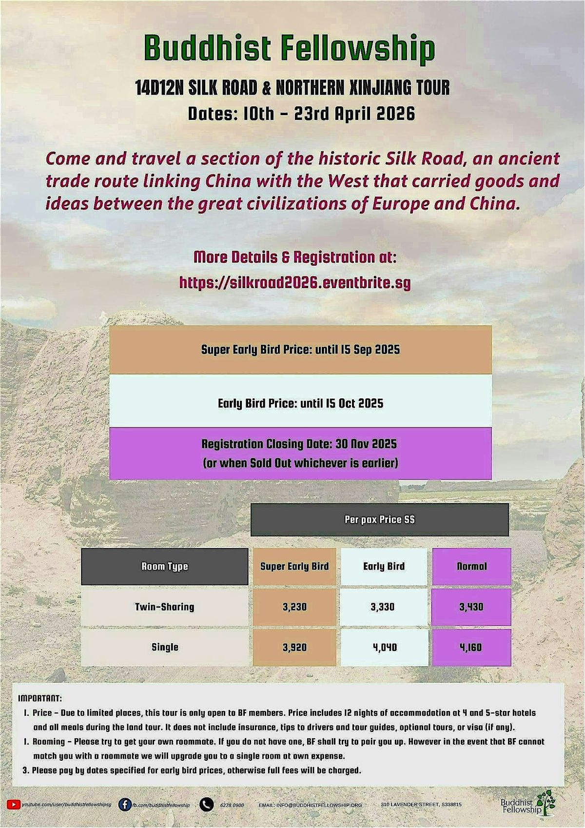 2026 Silk Road & Northern Xinjiang Tour (For BF Members only)