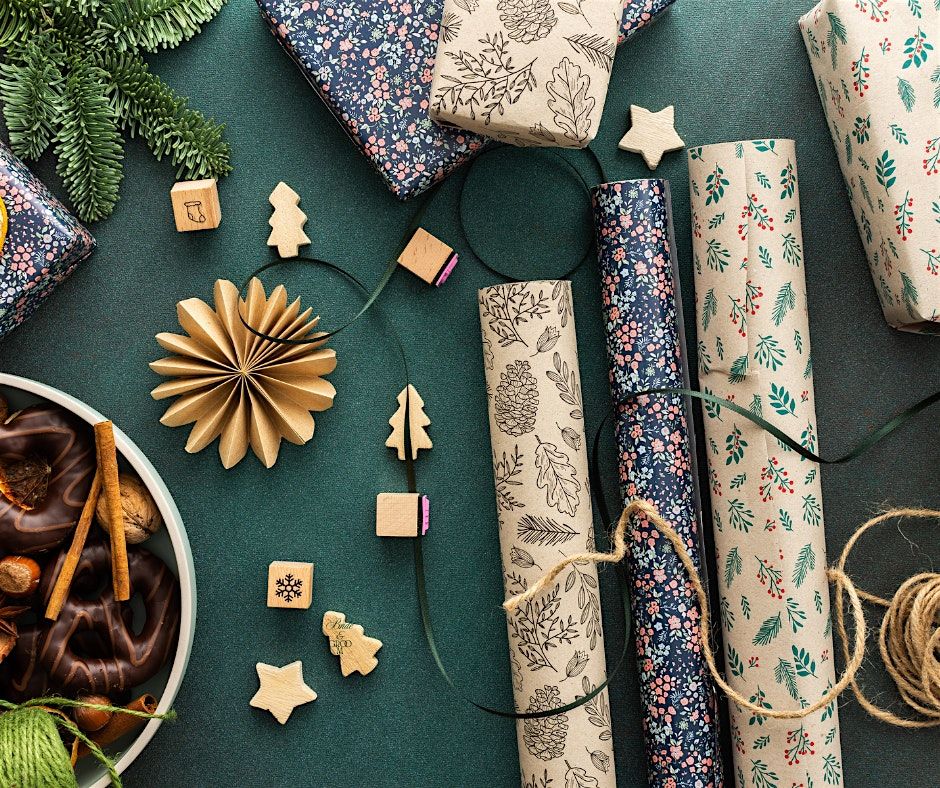 Lino Print Paper Bags and Wrapping Paper Making