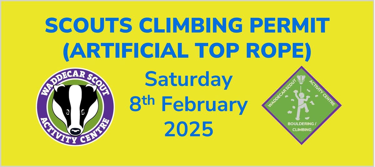 Scouts Climbing Permit (Artificial Top Rope)