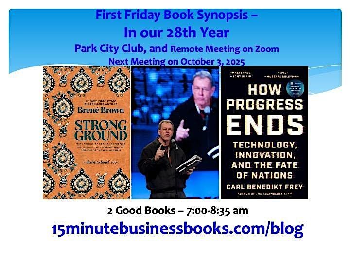 First Friday Book Synopsis, Friday, October 3, 2025