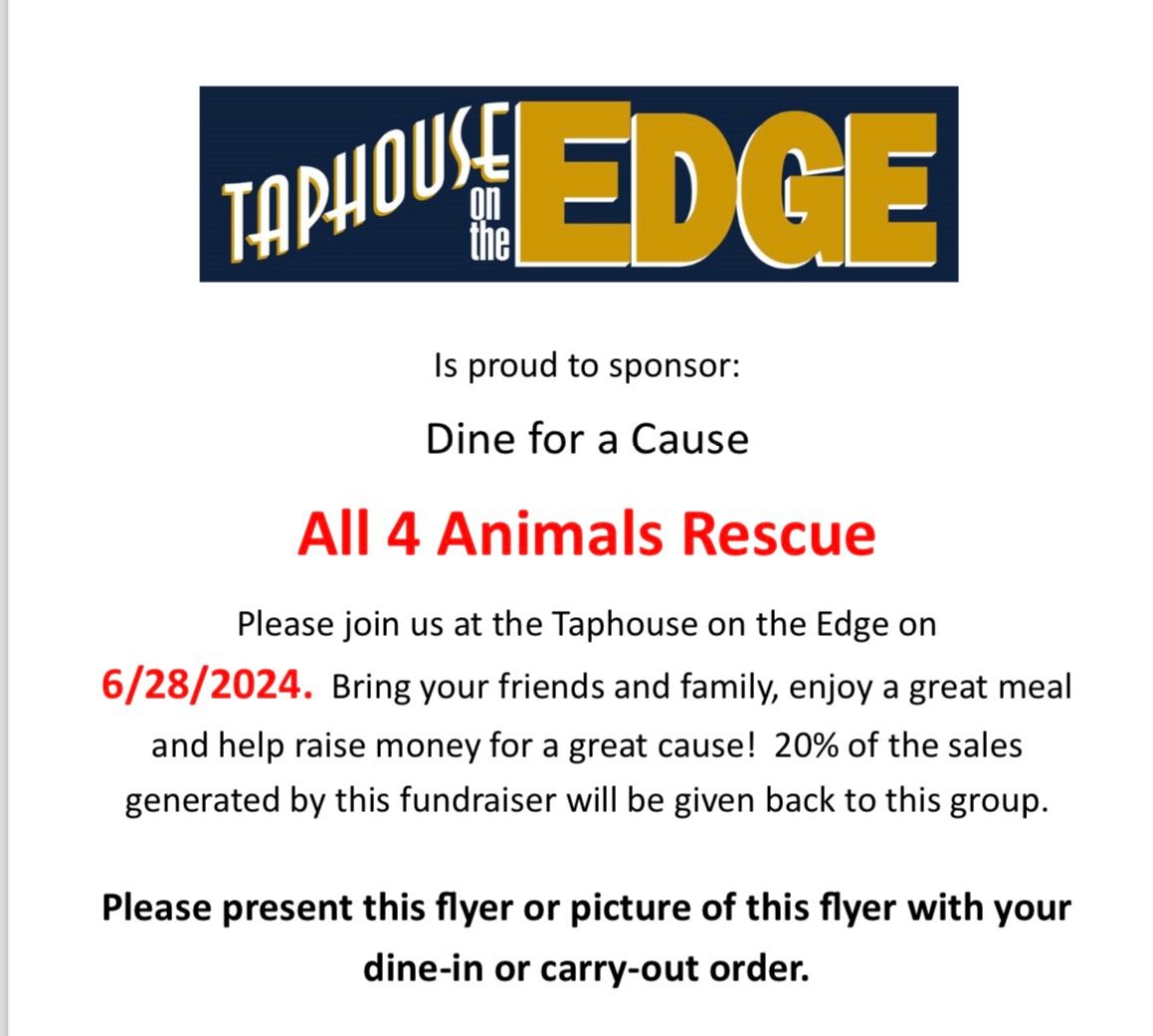 Dine for a Cause at Taphouse on the Edge
