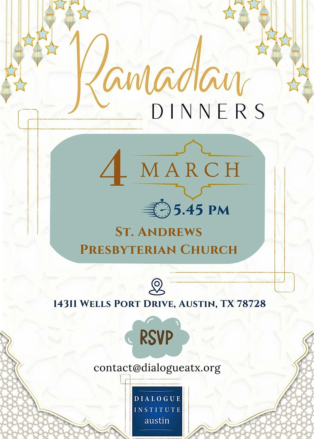 Ramadan Iftar Dinner @St. Andrews Presbyterian Church