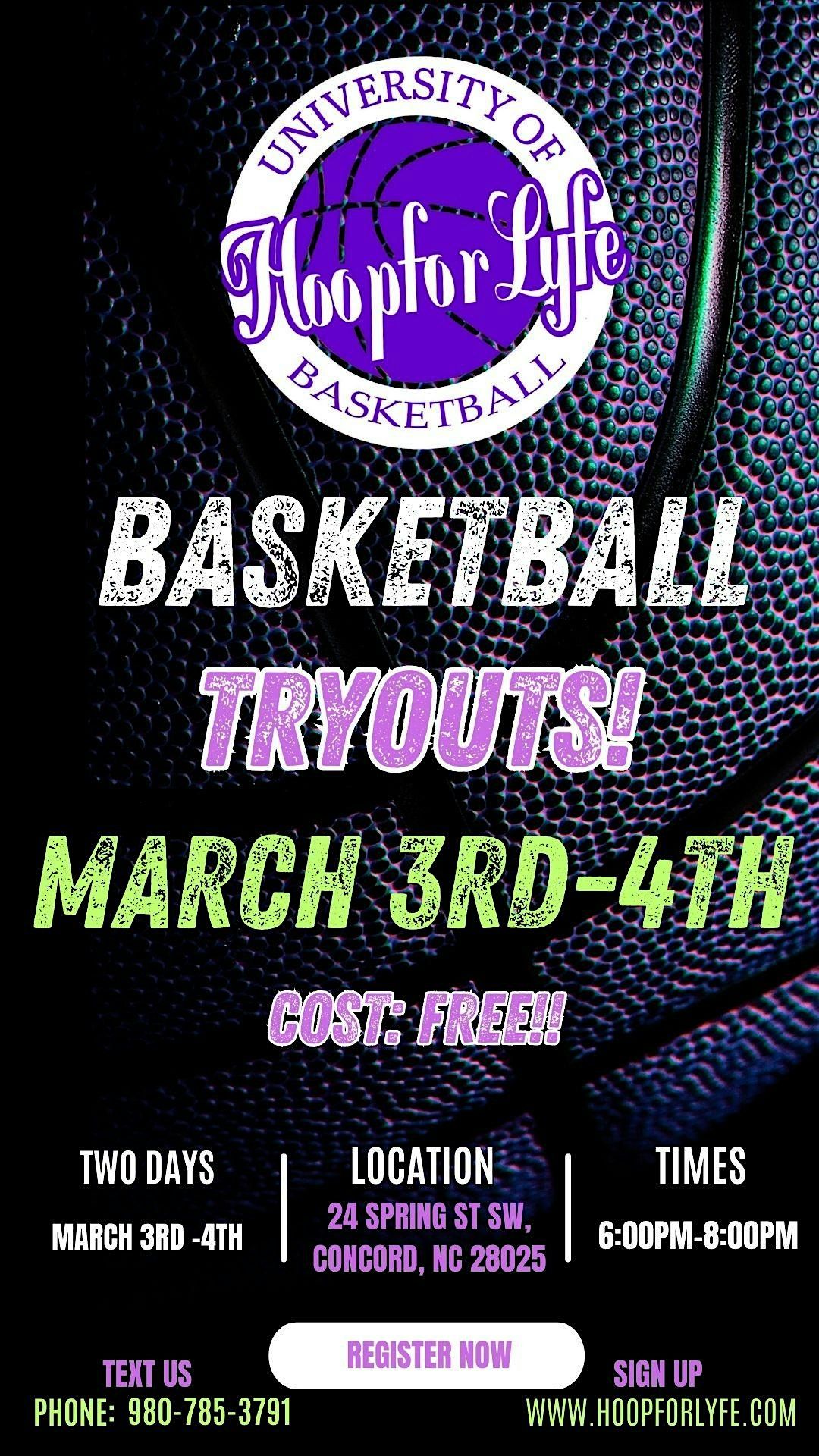 Youth Basketball Tryouts 8u-17u