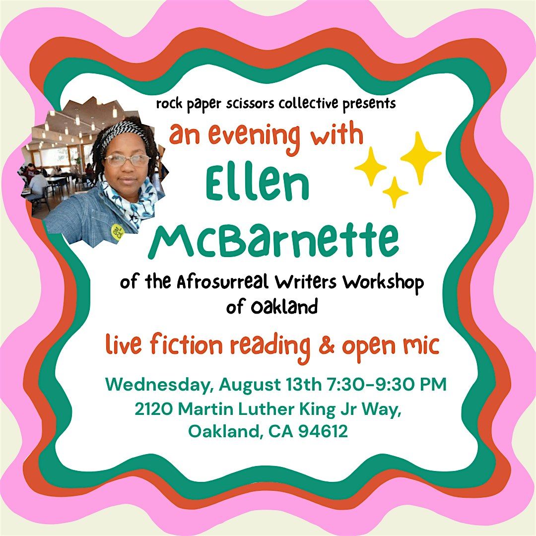 An Evening with Ellen McBarnette: Fiction Reading & Open Mic!