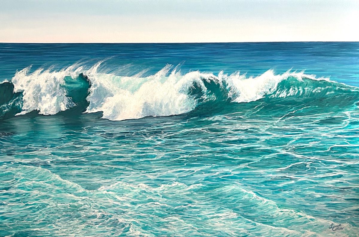 Painting Waves Workshop (acrylics) with Louise Collier at Settlers