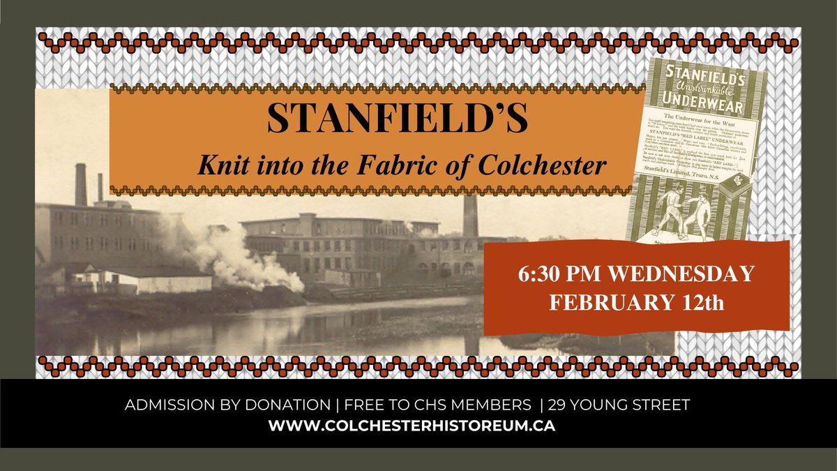 Evening Lecture "Stanfield's: Knit into the Fabric of Colchester"