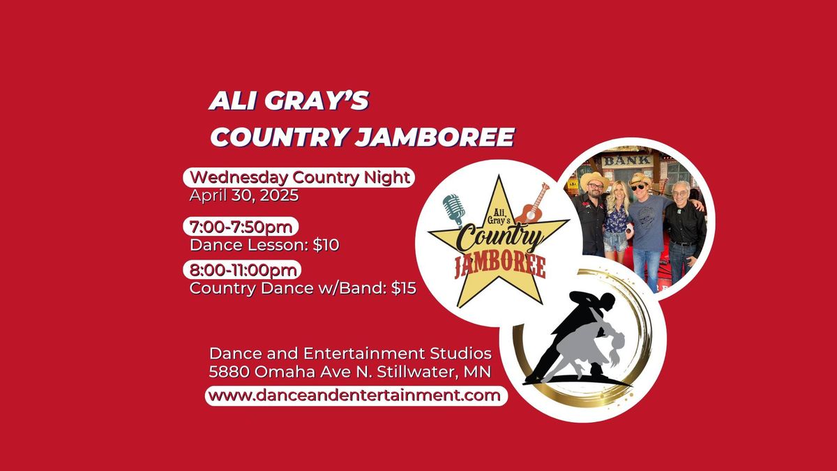 Wed. Apr. 30 Country Dance with Ali Gray band!