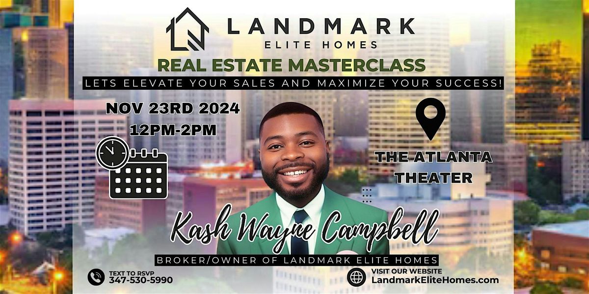 REAL ESTATE MASTER CLASS - ELEVATE YOUR SALES, MAXIMIZE YOUR SUCCESS!