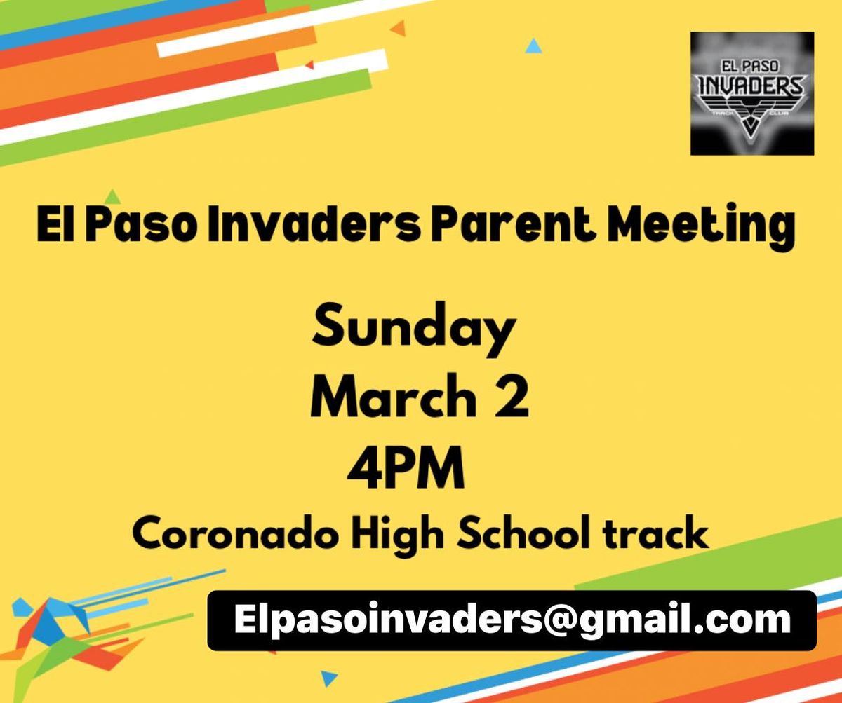 El Paso Invaders Parents Meeting 