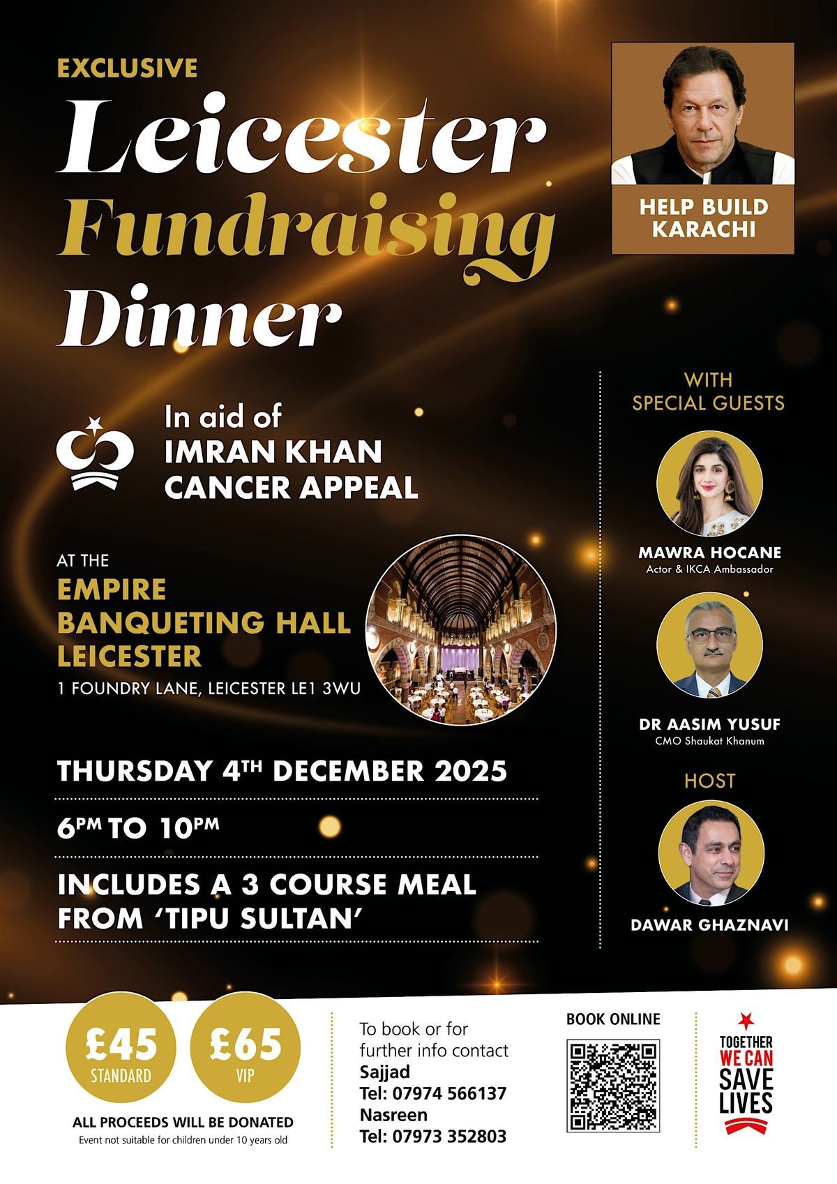 Imran Khan Cancer Appeal Fundraising Dinner \u2013 Leicester