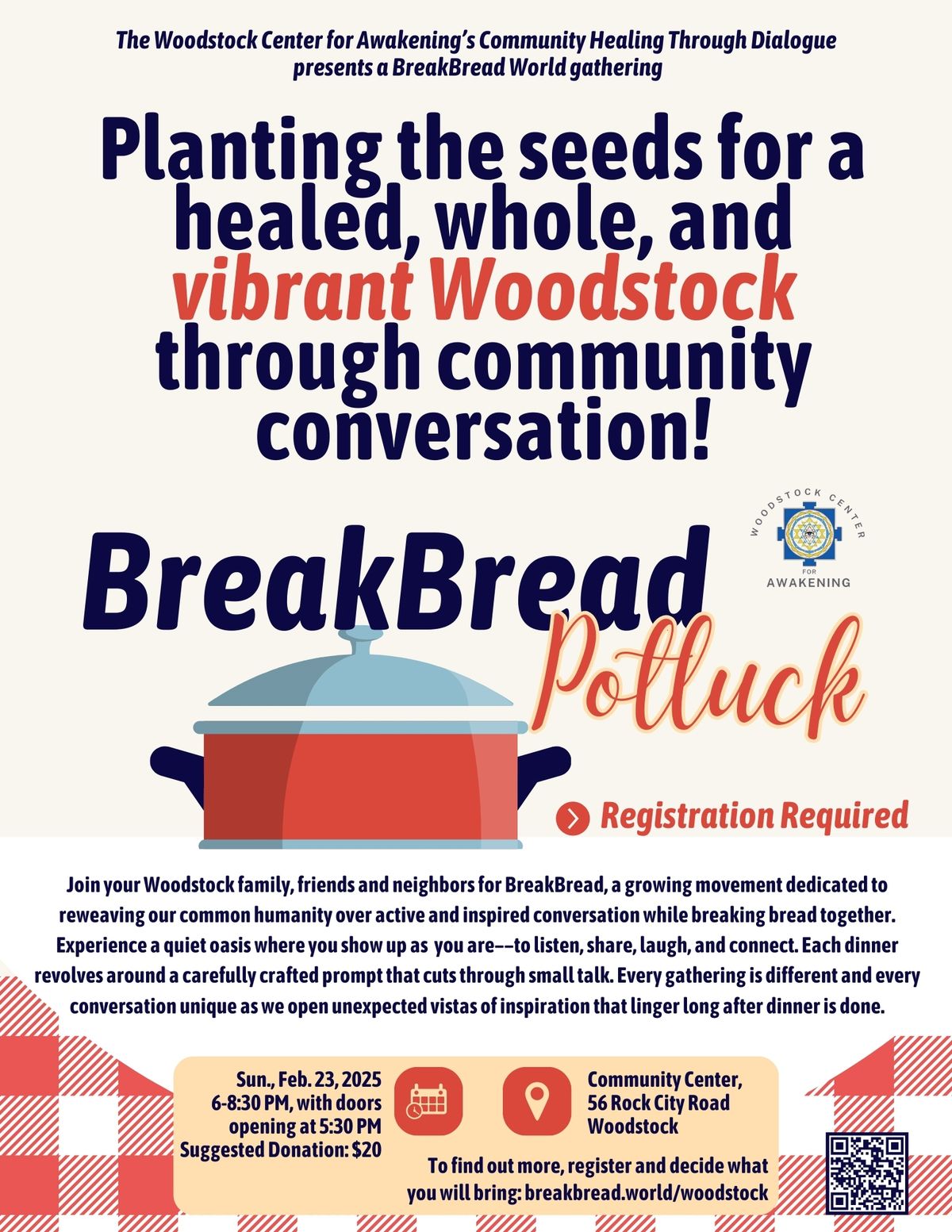 Community BreakBread Potluck and Conversation