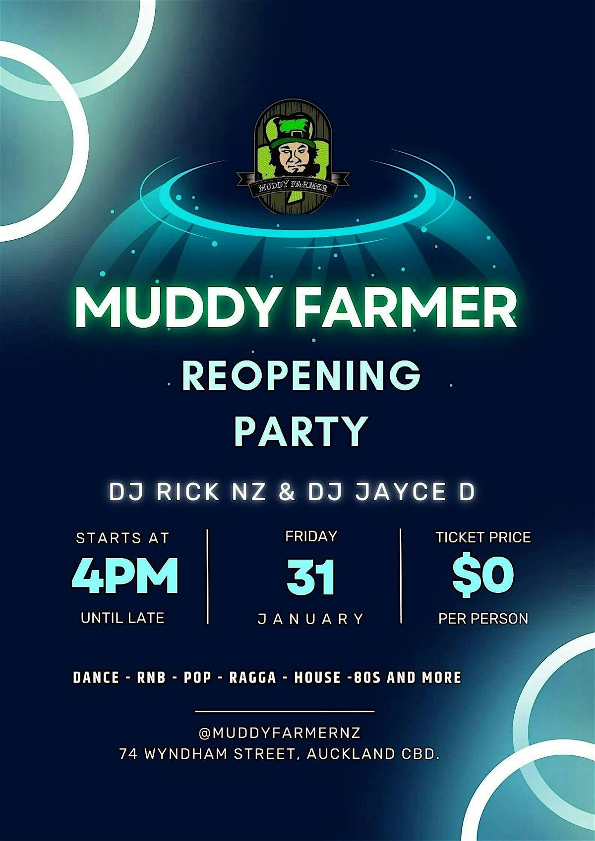 Muddy Farmer REOPENING PARTY