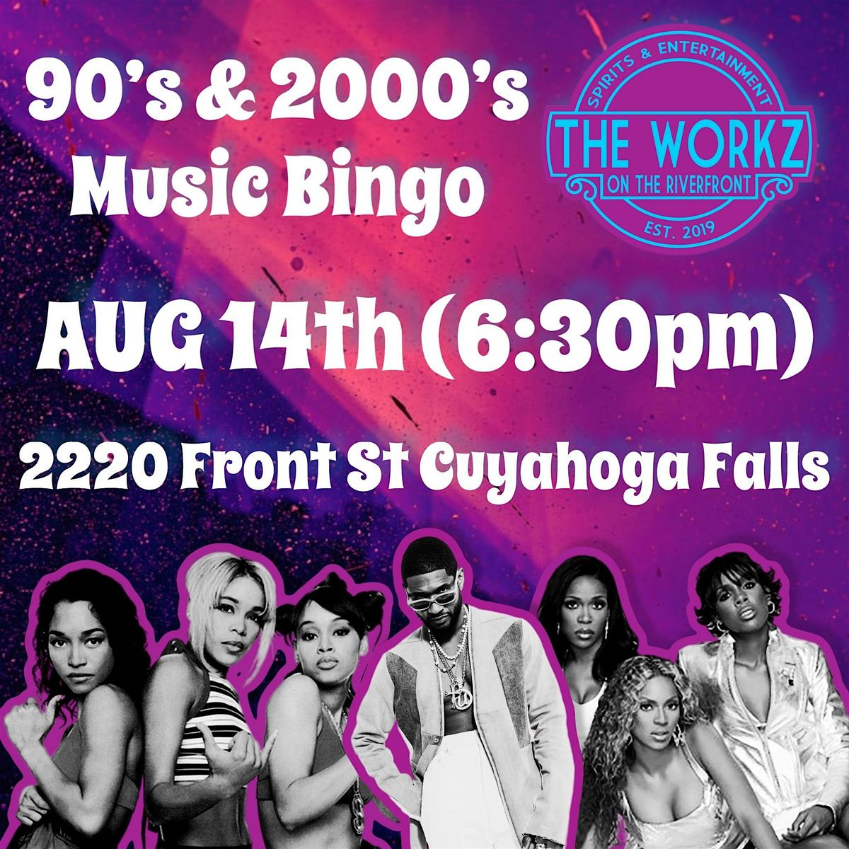 90s and 2000s R&B MUSIC BINGO