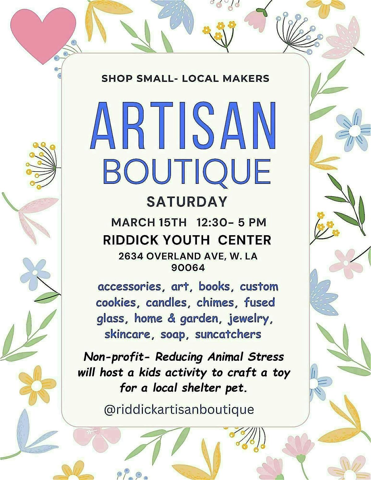 Artisan Pop-Up Boutique