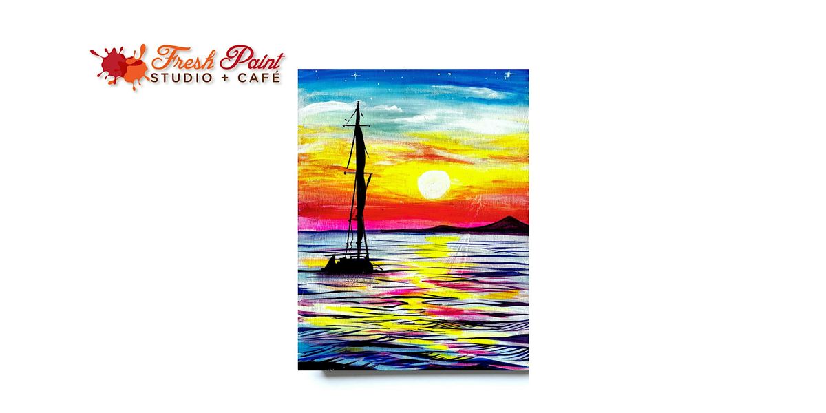 Paint Night \u2013 Set Sail at Sunset Acrylic Painting Workshop in Toronto