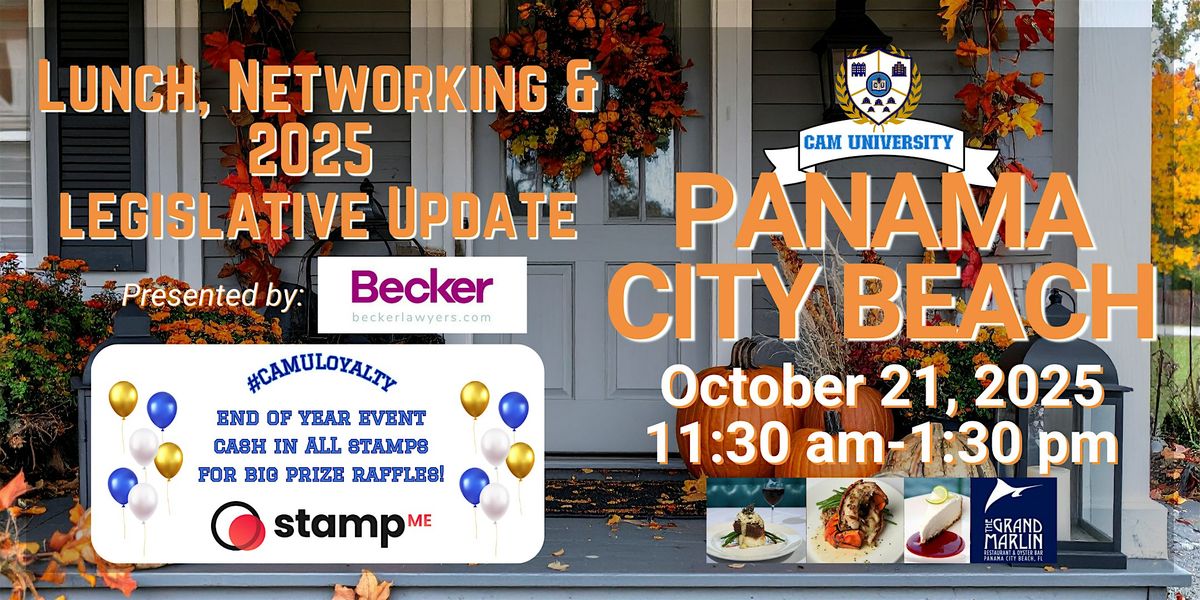 CAM U Panama City Beach Comp Lunch, Legislative Update at The Grand Marlin