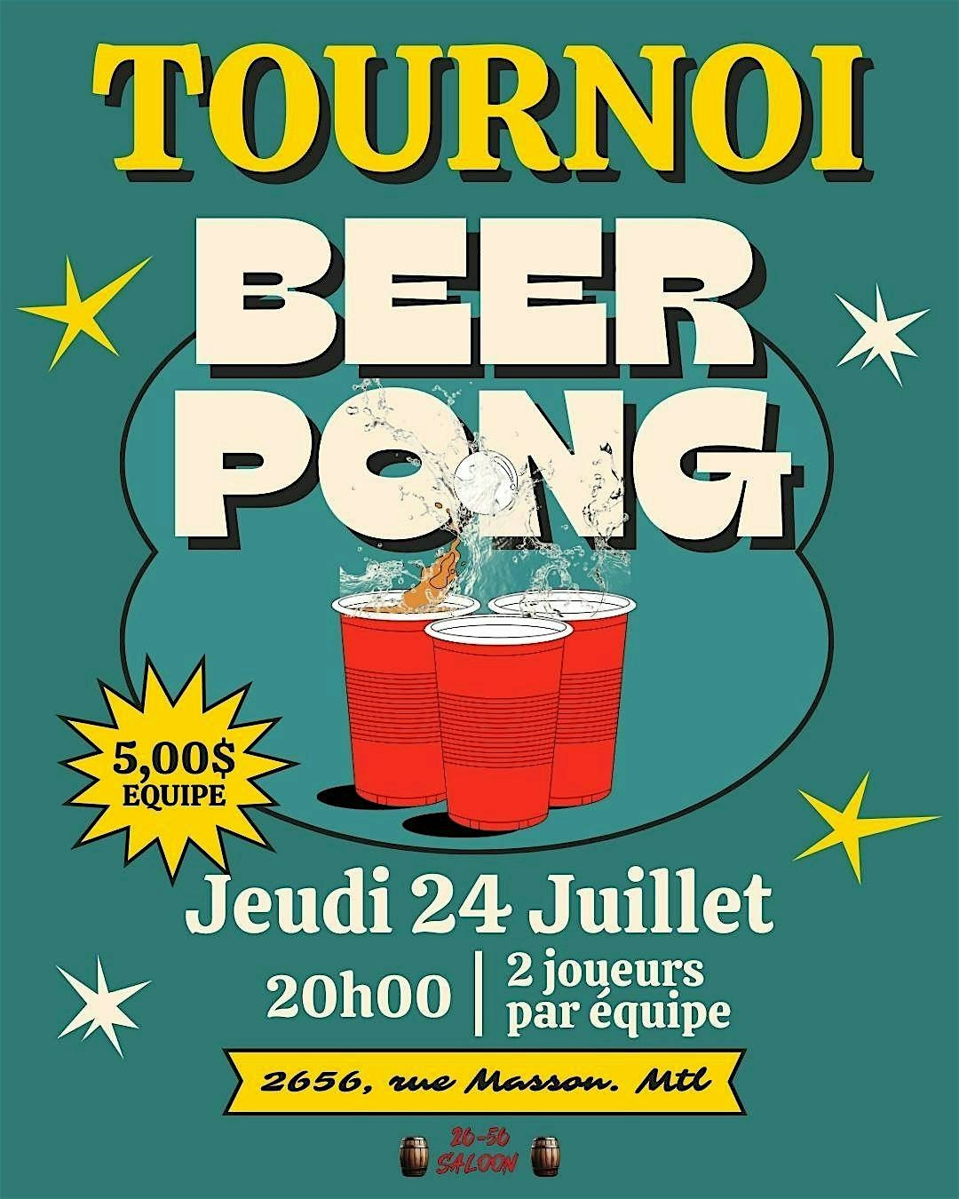 Beer pong au 26-56 Saloon