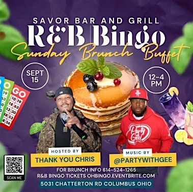 NEW YEARS DAY R&B BINGO BRUNCH COLUMBUS OHIO! HOSTED BY THANK YOU CHRIS