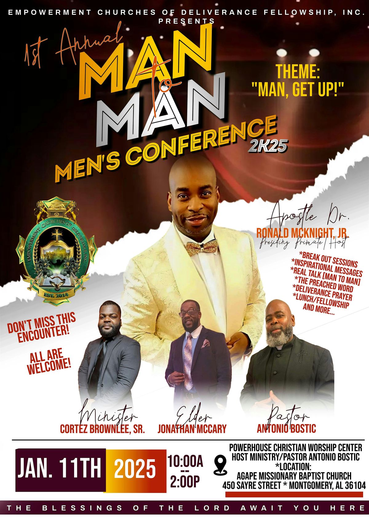 1st Annual Man to Man "Men's Conference"