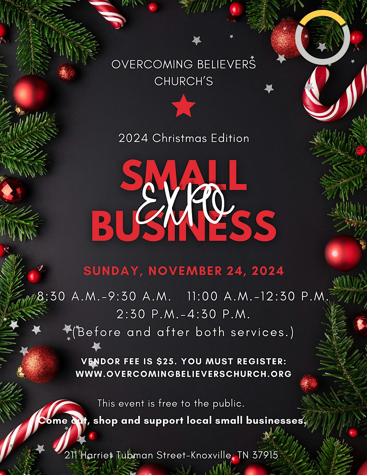 Overcoming Believers Church Small Business Expo: 2024 Christmas Edition