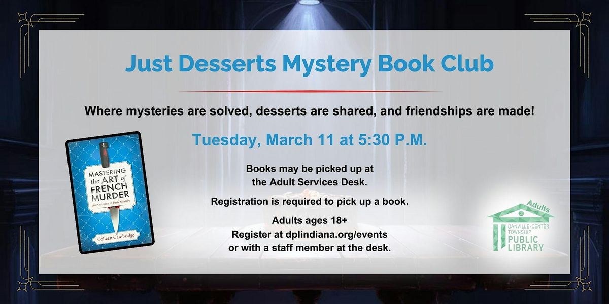 Just Desserts Mystery Book Club