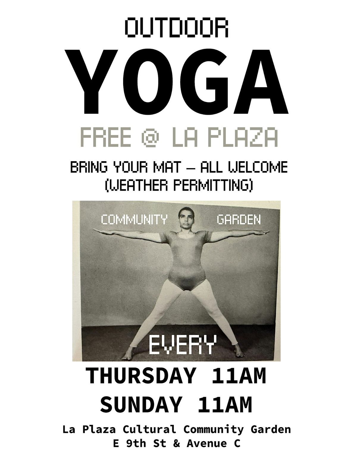Free One Hour Yoga in La Plaza