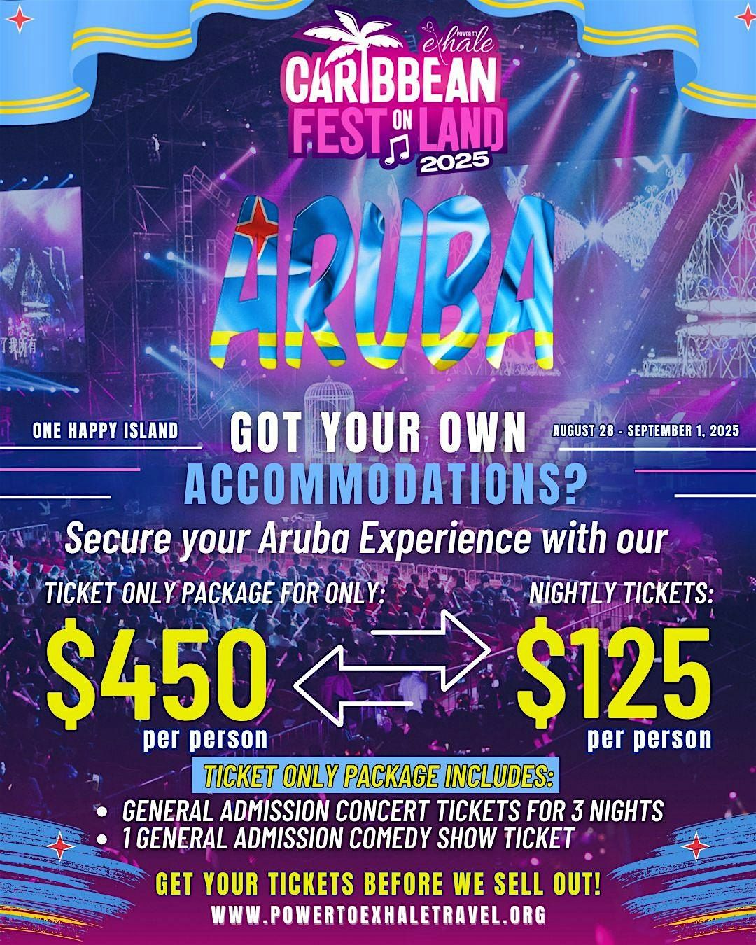 CARIBBEAN FEST ON LAND - ARUBA 2025 | AUGUST 28 - SEPTEMBER 1, 2025