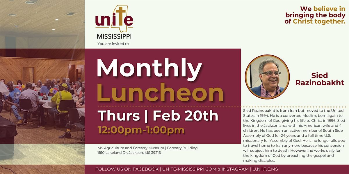 Unite Mississippi Monthly Inspiring and Equipping Lunch - February 2025