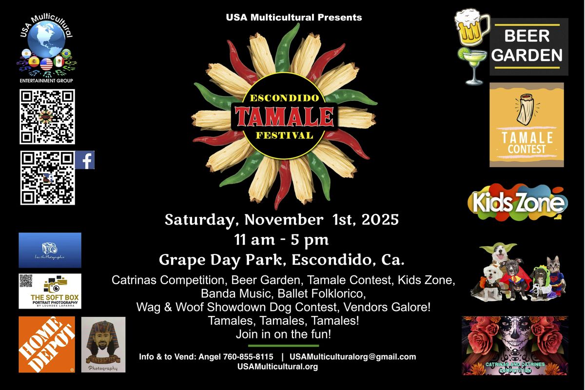 Tamales, Music, Beer & More \u2013 Nov 1st at Grape Day Park