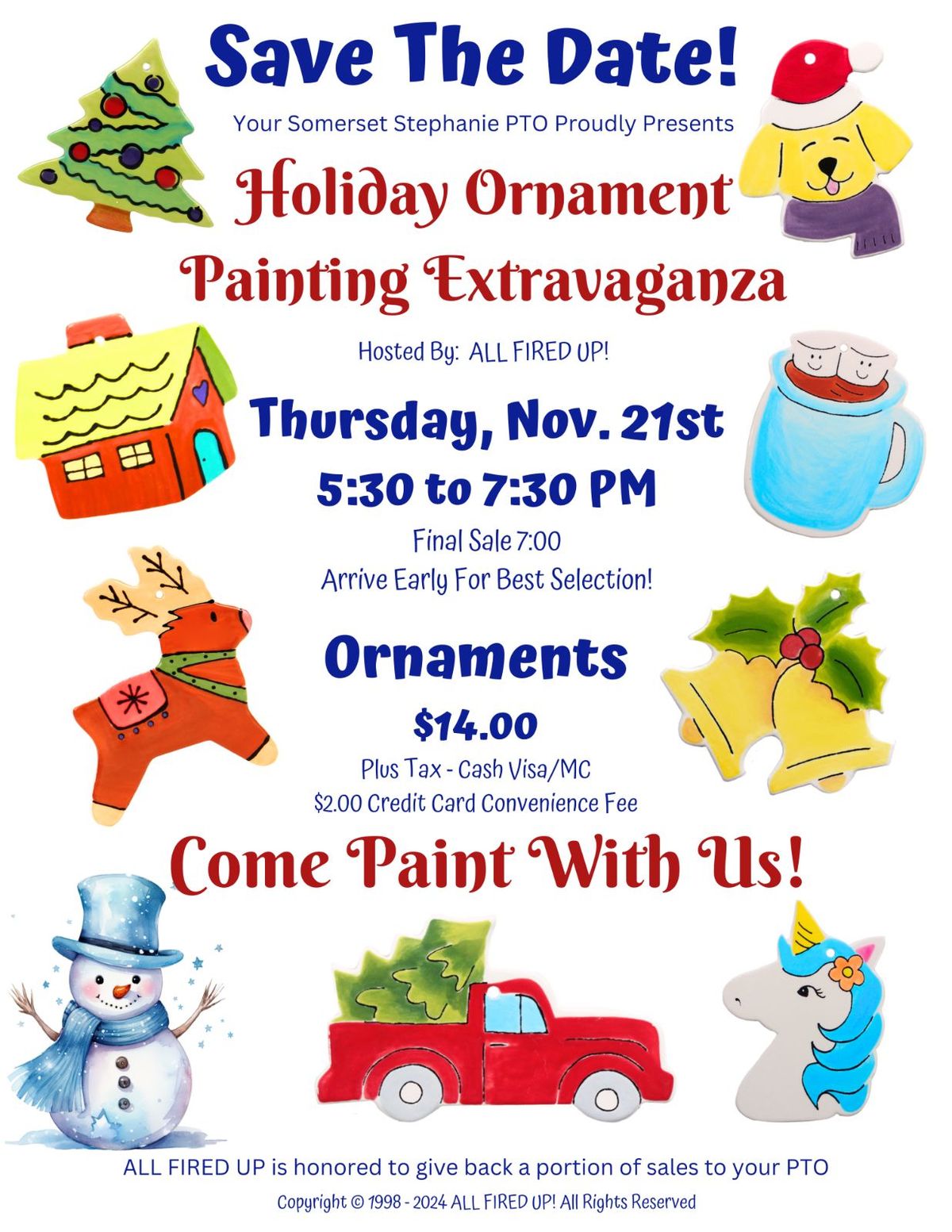 PTO Holiday Ornament Painting Extravaganza