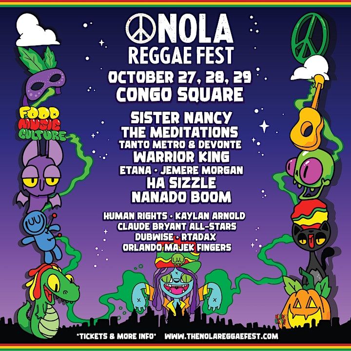 NOLA REGGAE FEST 2023, Congo Square, New Orleans, 27 October to 29 October