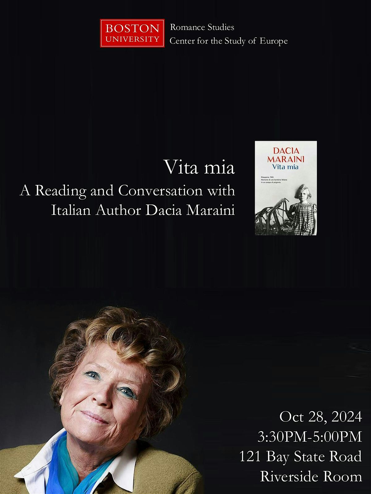 A Reading and Conversation with Italian Author Dacia Maraini, 121 Bay