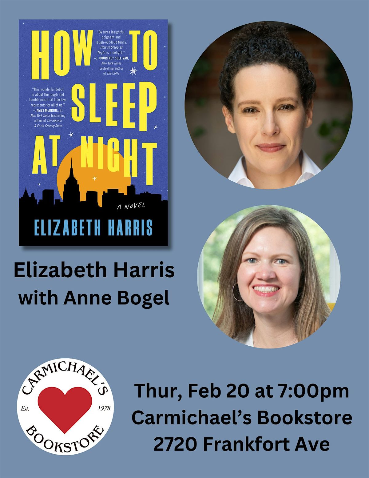 Elizabeth Harris discusses How to Sleep at Night with Anne Bogel