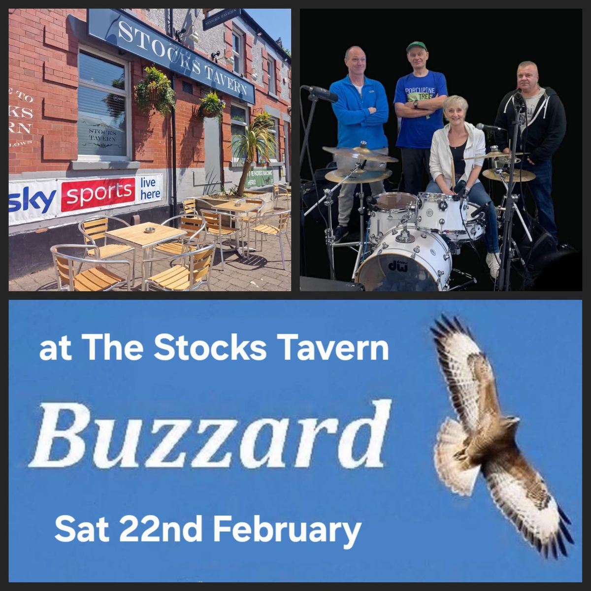 Buzzard live at The Stocks Tavern, Newton le Willows.