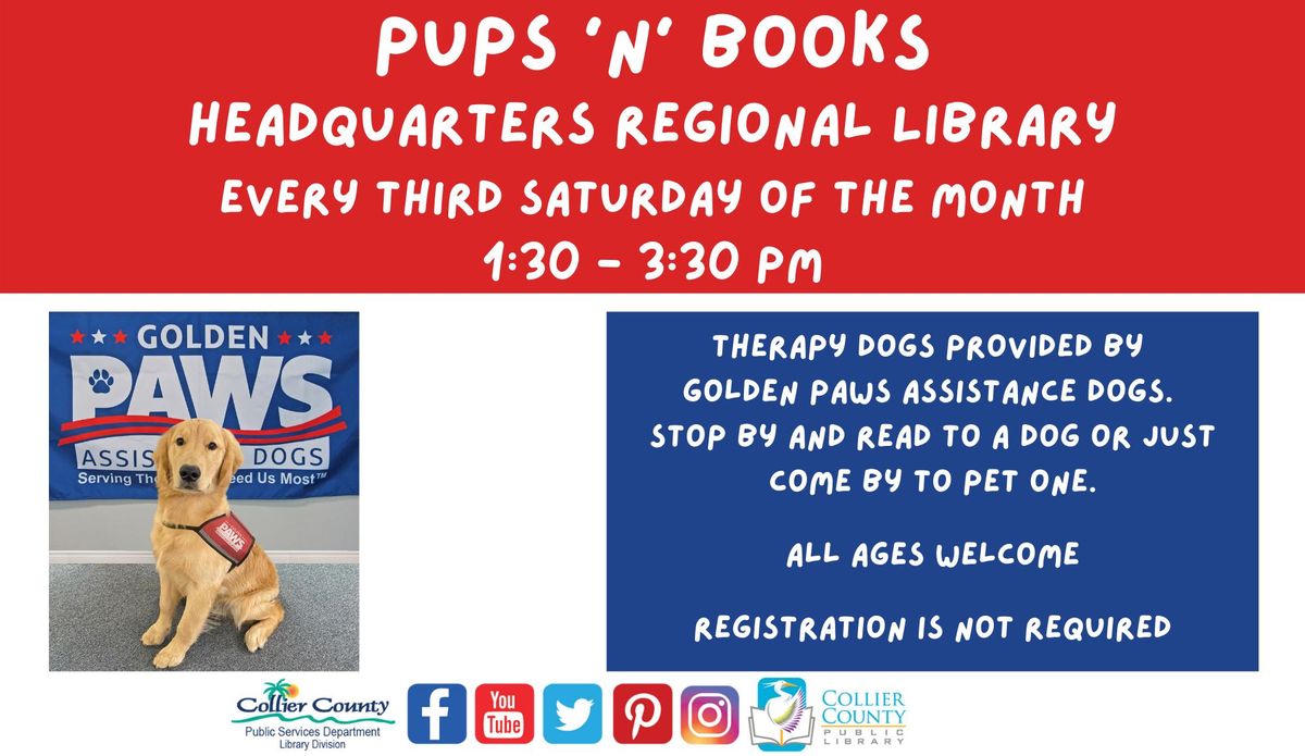 Pups 'N Books at Headquarters Regional Library