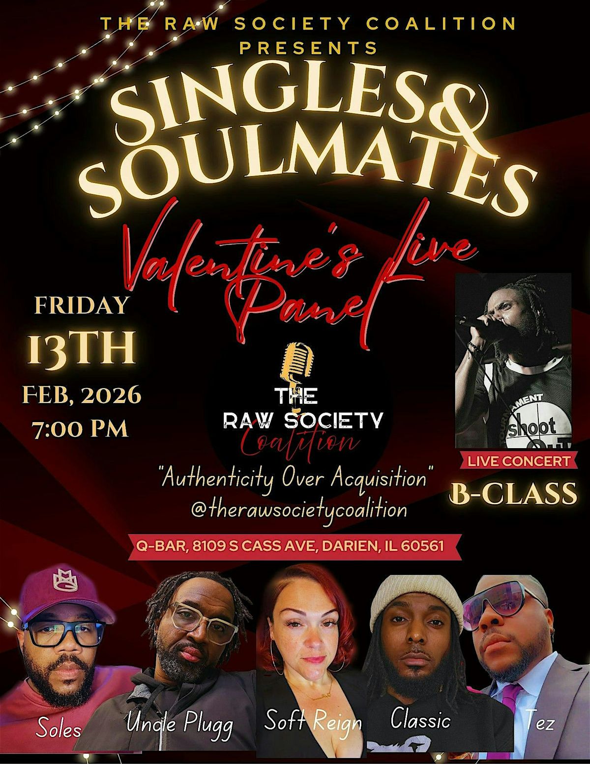 Singles & Soulmates: Valentine's Live Panel & Concert Ft B-Class