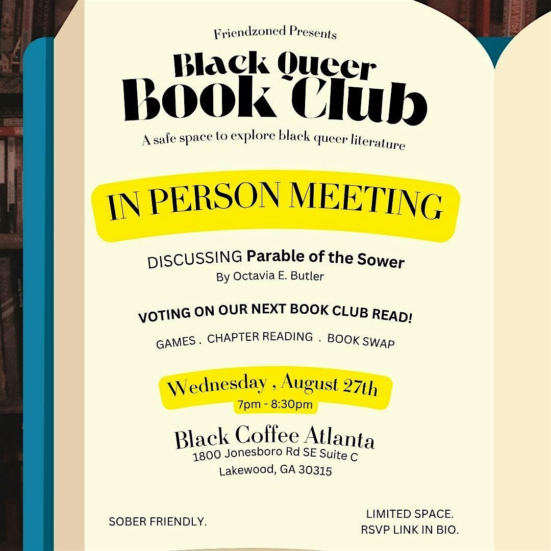 AUGUST FriendZoned presents Black Queer Book Club