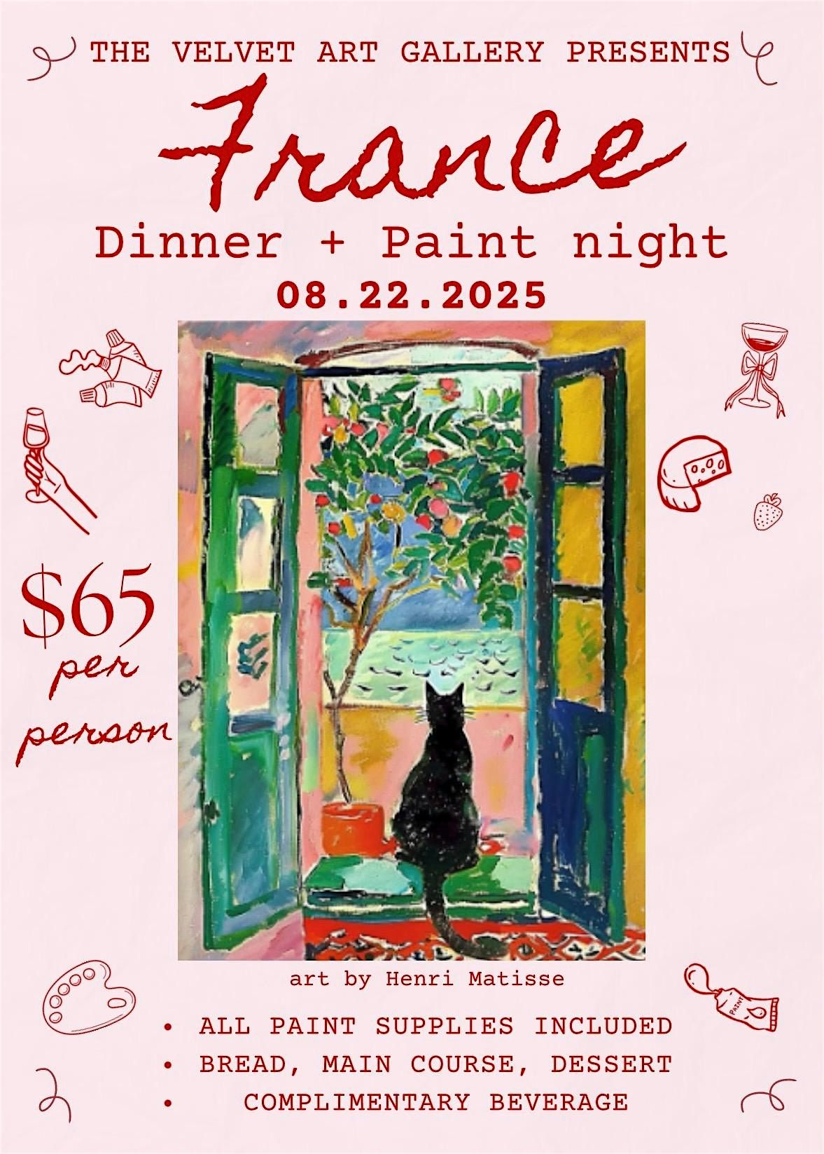 FRANCE Dinner & Paint
