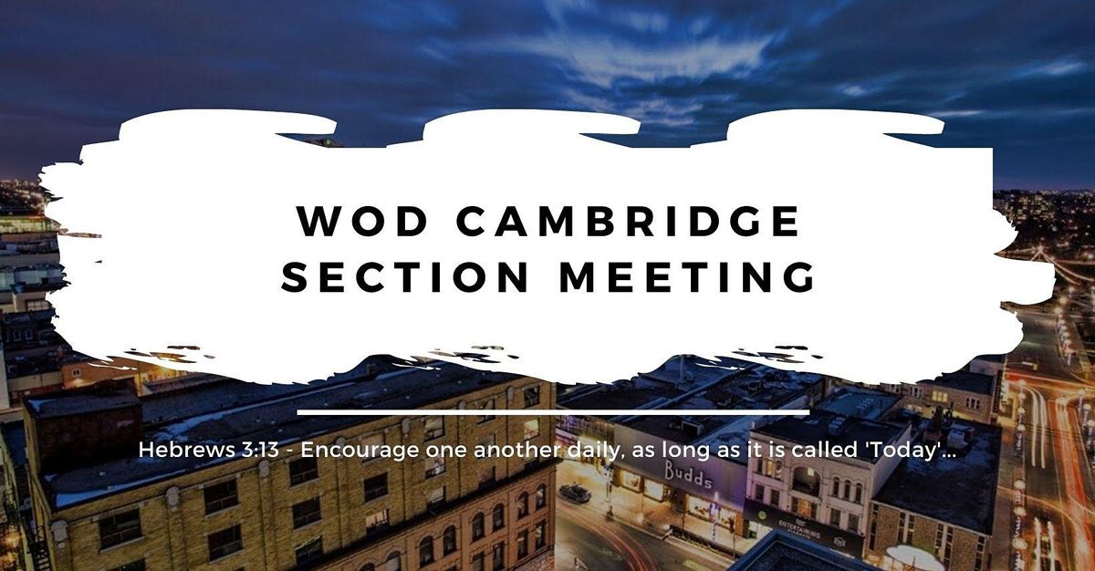 Cambridge Section Meeting - September 28