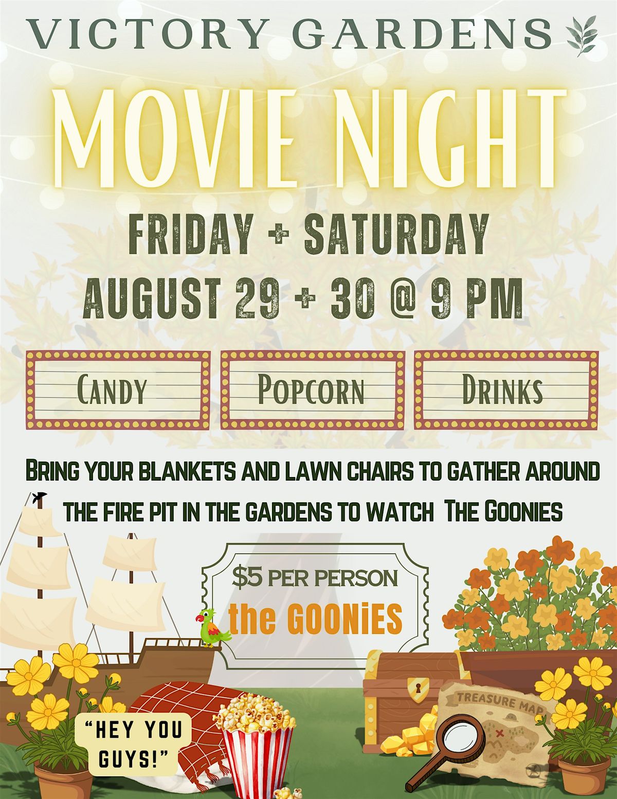 The Goonies: Victory Gardens Movie Night (Friday)