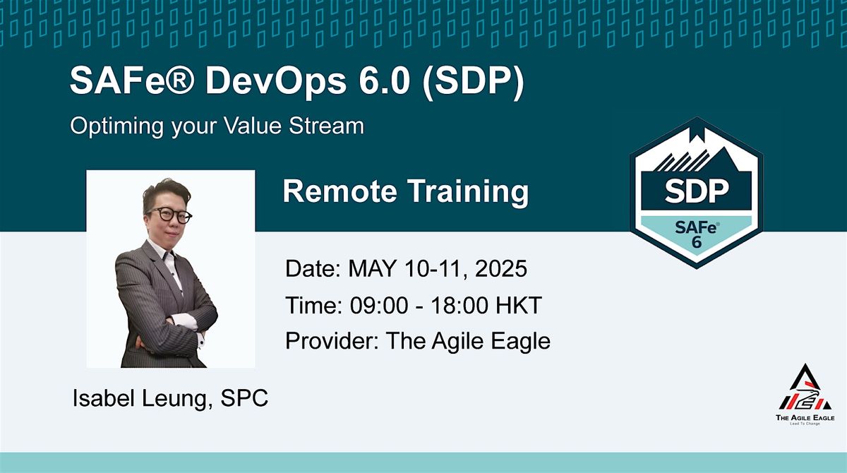 SAFe\u00ae DevOps 6.0 (SDP) Online Training Course | MAY 10-11, 2025