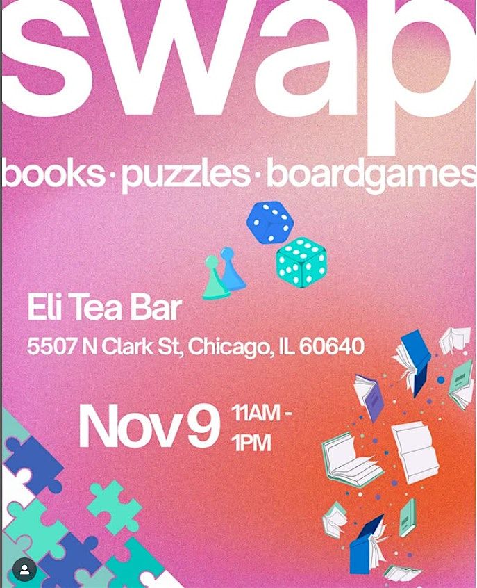 Book, Puzzle, or Board Game Swap!